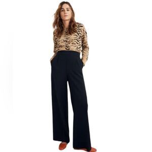 madewell huston pull-on full-length pants black size XXS